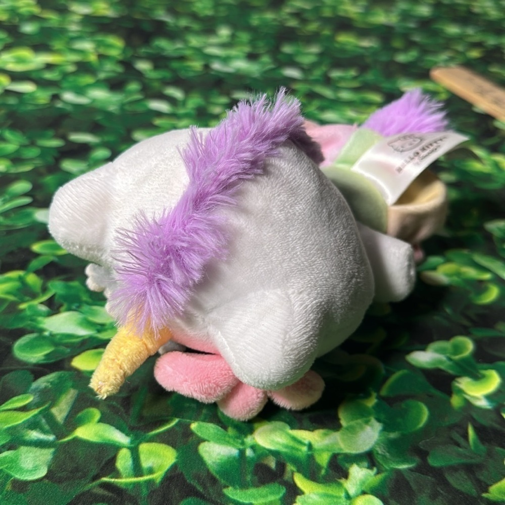 Fiesta Sanrio Hello Kitty Unicorn Flower Plush Toy 7” pastel rainbow - Picture 11 of 14